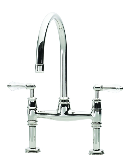 KN3006L BRIDGE TWO HOLE MIXER CRYSTAL LEVER HANDLE