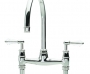 KN3006L BRIDGE TWO HOLE MIXER CRYSTAL LEVER HANDLE